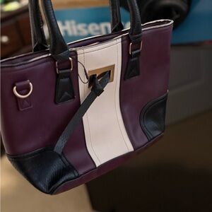 Atmosphere Purple and Cream Tote Bag